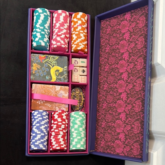 Poker Set Box with Decorative Design from Anthropologie - NTW in Box - Picture 10 of 11